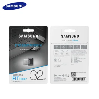 Oriģināls Samsung Fit Plus USB Flash Diska 256 GB 128GB High Speed USB 3.1 Memory Stick Pen Drive 32GB 64GB Mini U Diska