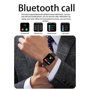 P6 Smart Skatīties Vīrieši Bluetooth Sirds Ritma Monitors, Pulkstenis, Sieviešu Fitnesa Tracker Aproce Ar Skārienekrānu Sporta Ūdensizturīgs Smartwatch