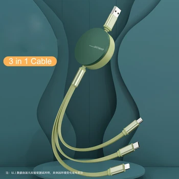 Padcover Krāsains Bagāžnieka 3 in 1 Ar Tālruņa Statīvu Ātri Charing 3A 1,5 M USB Kabelis Priekš iPhone Android C Tips