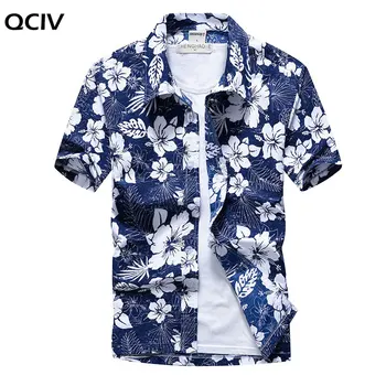 Palmu Koku Iespiesti Havaju salu Pludmales Krekls Vīriešiem Vasarā Īsām Piedurknēm 5XL Krekli Vīriešu Svētku Brīvdienas Apģērbu Chemise