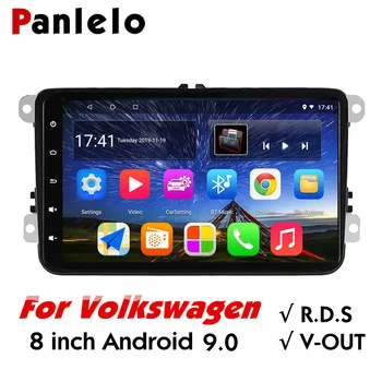 Panlelo GPS Navigācija Android 9.0 Auto Stereo Radio Multimediju Atskaņotājs, VW, Par Polo, Golf, Passat B6 S8 + 8 collu