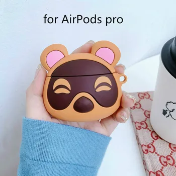 Par Airpods pro Gadījumā Cute Dzīvnieku, kas Šķērso Bezvadu Bluetooth Austiņas Gadījumā AirPods 2 Austiņas, Ja Kaste Mīksta Silikona Vāciņu