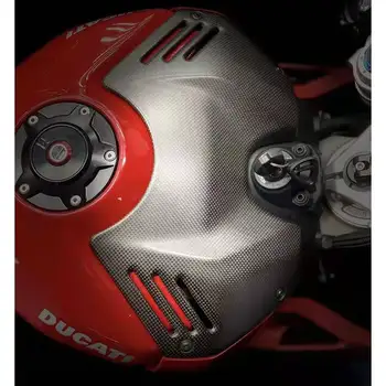 Par Ducati Panigale V4 V4S 2018 2019 2020 Pilna Oglekļa Šķiedras Motocikla Priekšējā degvielas tvertne (ar ventilācijas caurumiem)