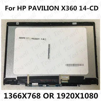 Par HP Pavilion 14-CD 14-dd 14-cd0003la 14-cd1029la 14-cd0014la 14-cd0007la 14-cd0008la LCD ar Touch Screen Digitizer Montāža