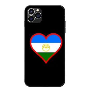 Par Huawei Honor 7 8 9 10 V20, S I A Pro Lite Baškortostāna Valsts Karogs, ģerbonis Sirds Kartes Mīksto TPU Telefonu Gadījumos Segtu Logo