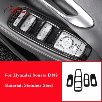 Par Hyundai Sonata 2020 2021 Nerūsējošā Automašīnas Priekšējā Gaisa Kondicionēšanas Ventilācijas Izvads Vāciņš Melns, Nerūsējošā tērauda Auto Stils Aksesuāri