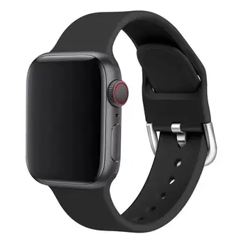 Par iwatch band 44mm 40mm,siksnu Apple 2 3 4 5 6 metāla sprādzi tīrtoņa krāsu silikona skatīties joslas iphone watchband 38mm 42mm