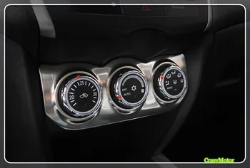 Par Peugeot 4008 2012. - 2016. Gadam Nerūsējošā Tērauda Automašīnu gaisa kondicionētājs AC pielāgot slēdža poga vāka apdare uzlīmes car styling