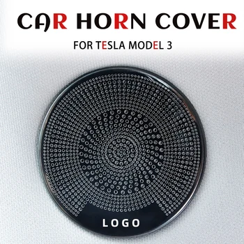 Par Tesla Model 3 2017-2021 Piederumi Priekšā Slejas Jumta Ragu Kapuci Modelis 3 Skaļruņa Vāks Dekoratīvi Vizuļi 2 GAB.