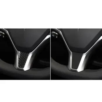 Par Tesla Model S / X oglekļa šķiedras stūres rata, automašīnas dekorēšana uzlīmes modificētu interjera