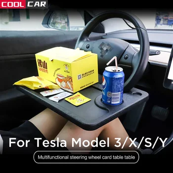 Par Tesla Model3 ModelX/S Modeli Y Portatīvo Auto Stūre Klēpjdatoru Galda Statīvu Dzērienu, Pārtikas Kafijas Pusdienu Galda Valde