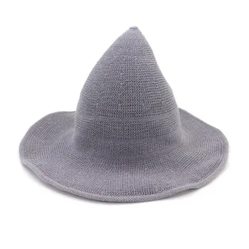 Par Vintage Mūsdienu Raganu Cepure, Kas Izgatavoti No Kvalitātes Kokvilnas Dzija Halloween Puse, Raganu Cepurīte