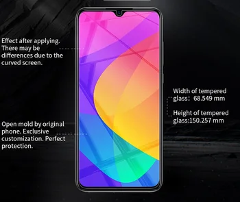 Par Xiaomi Mi CC9E CC9 9E A3 Rūdīts Stikls NILLKIN Pārsteidzošs 9H Ekrāna Aizsargs Filmu Lite