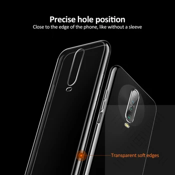 Par Xiaomi Poco X3 NFC Gadījumā Xiaomi Poco F2Pro Gadījumā Pārredzamu Mīksta Silikona TPU Skaidrs, par Xiaomi pocox3 gadījumā Segtu ar dāvanu