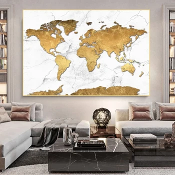 Pasaules Kartes, Audekls Gleznas Modernu Liela Izmēra Plakāti un Izdrukas Anotācija Cuadros Sienas Art Attēlus Dzīvojamā Istaba Mājas Apdare
