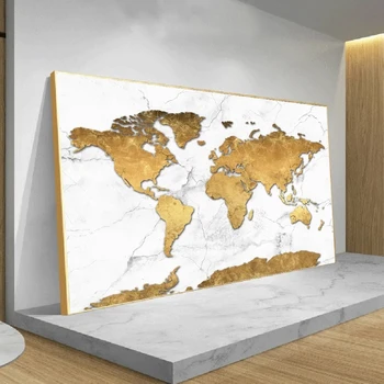 Pasaules Kartes, Audekls Gleznas Modernu Liela Izmēra Plakāti un Izdrukas Anotācija Cuadros Sienas Art Attēlus Dzīvojamā Istaba Mājas Apdare