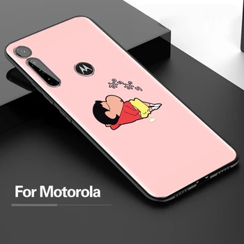 Pastelis Shinchan Phone Gadījumā Moto G8 G9 Spēlēt E7 Plus Jauda Lite Viens Kodolsintēzes E6s Malas G Stylus Silikona Fundas Soft Shell