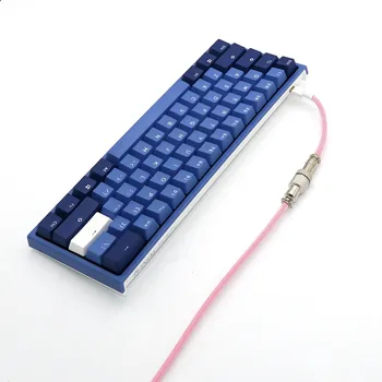 Pasūtījuma Taisni Dubultā Slāņa Piedurknēm Tastatūras Kabelis C Tipa Mini Mikro Kabelis Klaviatūras USB Kabeli ar Krāsainiem Lidotājs