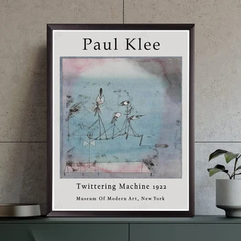 Paul Klee Izstāde Plakātu Galerija Kvalitātes Drukas Twittering Mašīna - Sienu Mākslas Dekori - Vairāki Izmēri, Pieejami