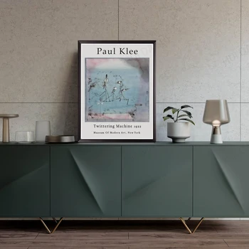 Paul Klee Izstāde Plakātu Galerija Kvalitātes Drukas Twittering Mašīna - Sienu Mākslas Dekori - Vairāki Izmēri, Pieejami
