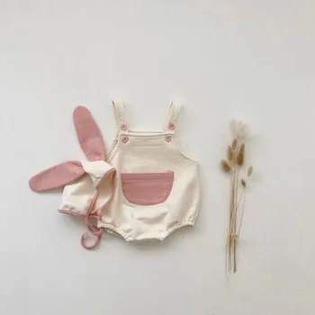 Pavasarī un vasarā new BABY sling BODYSUIT korejiešu versiju, dzidri krāsu baby trīsstūris Haki bez piedurknēm soma fart drēbes sūtīt cepure