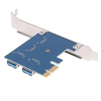 PCI-E Express 1x, lai 16x Extender Stāvvadu Kartes Adapteris 1 līdz 4 USB Grafikas Video karte Bitcoin Litecoin Miner