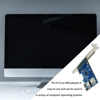 PCI-E uz PCI-E Adapteris 1 Kārta, 4 PCI-Express Slots, 1x uz 16x USB 3.0 Īpašu Iesūknēšanas Karte PCIe Pārveidotājs BTC Miner Ieguves