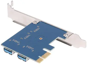 PCI-E uz PCI-E Adapteris 1 Kārta, 4 PCI-Express Slots, 1x uz 16x USB 3.0 Ieguves Īpašu Iesūknēšanas Karte PCIe Pārveidotājs BTC Miner Ieguves