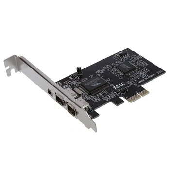 PCI Express x1, PCI-E FireWire 1394a IEEE1394 Kontrollera Karti 3 Port Desktop