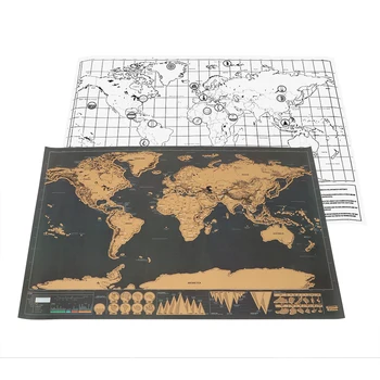 Personalizētu Pasaules Kartē Vēstnesis Ceļojumu Izdzēst Black Kartes Plakātu Deluxe Edition Nulles, Sienas Uzlīmes, Mājas Dekoru
