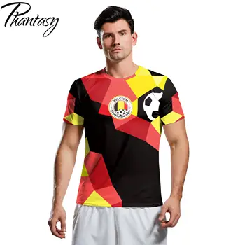Phantasy Beļģijas Futbola Iespiests T-krekli Eiropas 2021 Kausa Futbola Sportwear BŪT Valsts Vīri Tee Krekls Unisex Gadījuma Top Clothin