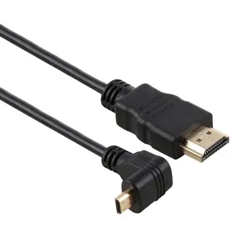 PIEAUGUMS-30cm Micro-HDMI taisnā Leņķī Vīriešu HDMI Male (90 Grādi) - Atbalsta 4k (B Tips)