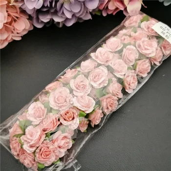 Pielāgota 3cm Maziem Ziediem, Bezmaksas Piegāde 60 Spilgti Rozes Camellia Roku darbs Ziedi Viltus/Mākslīgo Ziedu Auduma Ziedi