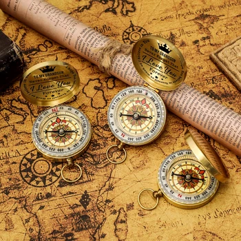 Pielāgota Iegravēt Kompass Mazdēls Dropshipping Personalizētu Ziemassvētku Dāvanas Navigator Funkcionālās Kompass