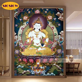 Pilna Urbt 5D DIY Dimanta Budas Krāsošana Laukumā 3D Daimond Mozaīkas Izšuvumi krustdūrienā Ķīnas Budisma Mākslas Reliģisko Dekori