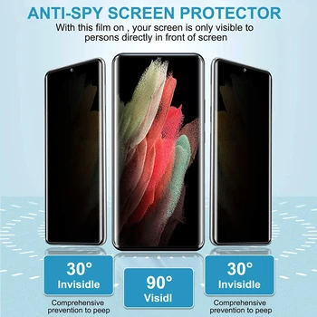 Pilnībā Izliektu Pret Spiegu Rūdīta Stikla Samsung Galaxy S20 S21 S10 Plus Piezīme 9 20 Ultra Screen Protector For Samsung S7 Malas