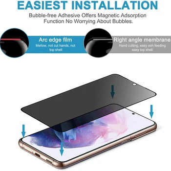 Pilnībā Izliektu Pret Spiegu Rūdīta Stikla Samsung Galaxy S20 S21 S10 Plus Piezīme 9 20 Ultra Screen Protector For Samsung S7 Malas