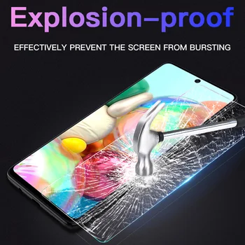 Pilnībā Segtu Rūdīta Stikla Samsung Galaxy A52 A32 A72 A02 A12 A51 A71 A50 A70 S20FE S21 Plus Piezīme 20 Ekrāna Aizsargs, Stikls