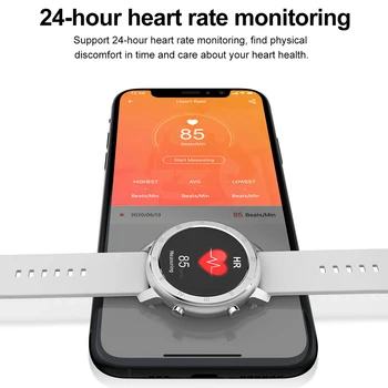 Pilnībā Touch Smart Skatīties Sieviešu IP68 Ūdensnecaurlaidīga Rokassprādze EKG Sirds ritma Monitors Miega Uzraudzības Sporta Smartwatch Dāmām