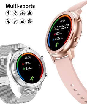 Pilnībā Touch Smart Skatīties Sieviešu IP68 Ūdensnecaurlaidīga Rokassprādze EKG Sirds ritma Monitors Miega Uzraudzības Sporta Smartwatch Dāmām