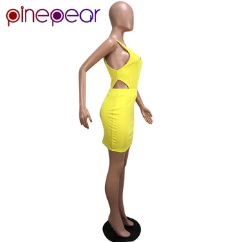 PinePear Apelsīnu High Cut Bodysuit + Mini Svārki 2 Gabals, Kas Sievietēm Dobi Ārā Kleita Vasaras Sundress 2020. Gadam Piliens Kuģniecība