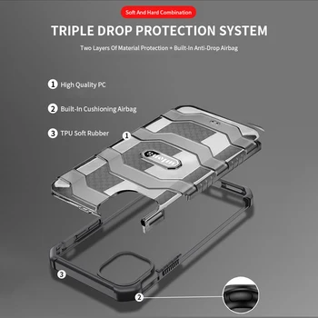 PINZHENG Aizsardzības Tālrunis Lietā Par iPhone 12 11 Xs-Pro Max Anti-Fall Mīksto Matēts Telefonu Gadījumos iPhone 7 8 Strutas seguma