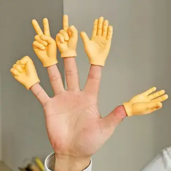 Pirkstu Lelle Mīksta Silikona Maz Pirkstu Cimdi Pet Rotaļlietas Dekompresijas Mazo Roku Modeli Rotaļlietas Jaunums Smieklīgi Rotaļlietas