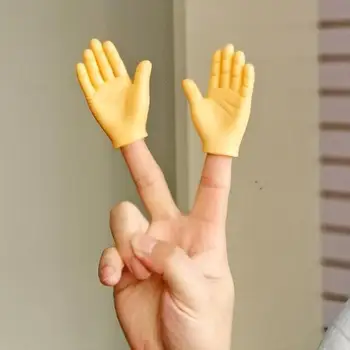 Pirkstu Lelle Mīksta Silikona Maz Pirkstu Cimdi Pet Rotaļlietas Dekompresijas Mazo Roku Modeli Rotaļlietas Jaunums Smieklīgi Rotaļlietas