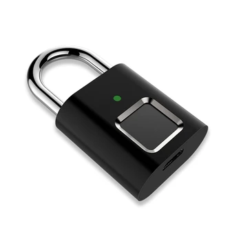 Pirkstu nospiedumu piekaramo atslēgu Gudrs Durvju slēdzenes IP65 Waterproof Drošības Digitālā Atslēga Portatīvo pirkstu Nospiedumu piekaramo atslēgu USB Keyless Bloķēšana