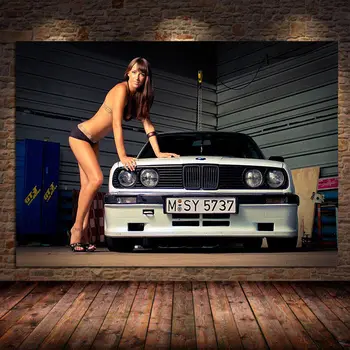 Plakātu Izdrukas M3 BMW E30 Super Sacīkšu Auto Sienas Art Pictures Plakātus, Kanvas Glezna uz dzīvojamo Istabu Mājas Dekoru Cuadros bez rāmīša