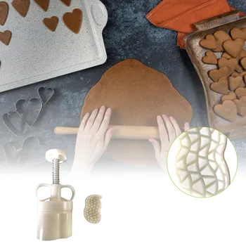 Plastmasas Mooncake Pelējuma 50g Cookie Kuteris ar Zemesriekstu Zīmogs Puses Nospiediet Šokolādes Mēness Kūka Pelējuma DIY Bakeware Rīki