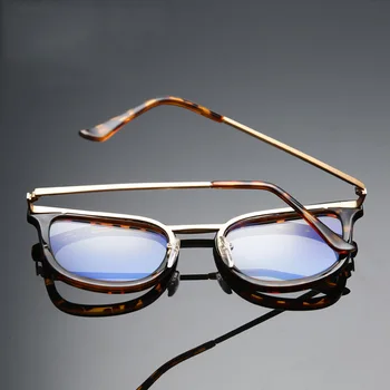 Platic Metāla Raibs Rāmja Brilles Anti Zilā Gaisma Sievietes Vīrieši Brilles Vintage Laukumā Datoru Skaidrs, Briļļu Gafas