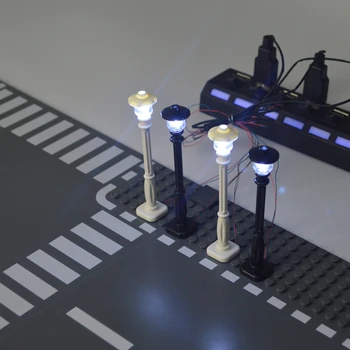 Plātne Pilsētas Ceļu, Ielu, satiksmes gaismas, LED gaismas Bāzes Plate Building Block mini modeļu, Visu Marku Saderīgu pilsētas signāla lampas