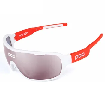POC 5 Objektīvs Iestatīts Polarizētās Riteņbraukšanas Saulesbrilles Sporta Brilles Vīrieši Sievietes Kalnu Ceļu, Velosipēdu Briļļu MTB Velosipēdu Vēja Smilšu Aizsargbrilles
